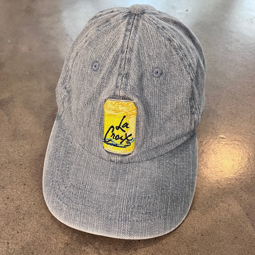 La Croix sparkling lemon denim blue jean casual hat womens NEW boho cap New
